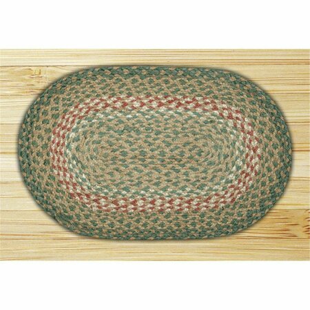 CAPITOL IMPORTING CO Capitol Importing Green-Burgundy - 10 in. x 15 in. Oval Swatch 00-009